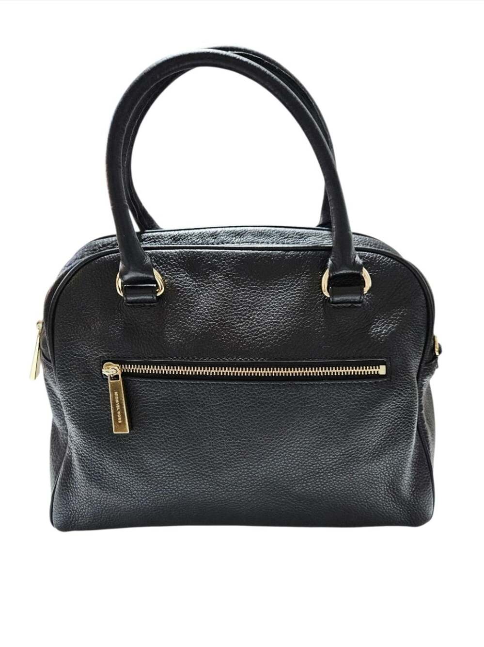 Michael Kors Handbag Pebbled Leather Black Satchel Bag / Purse